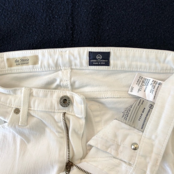 AG the Stevie Slim Straight White Jean - Picture 4 of 7